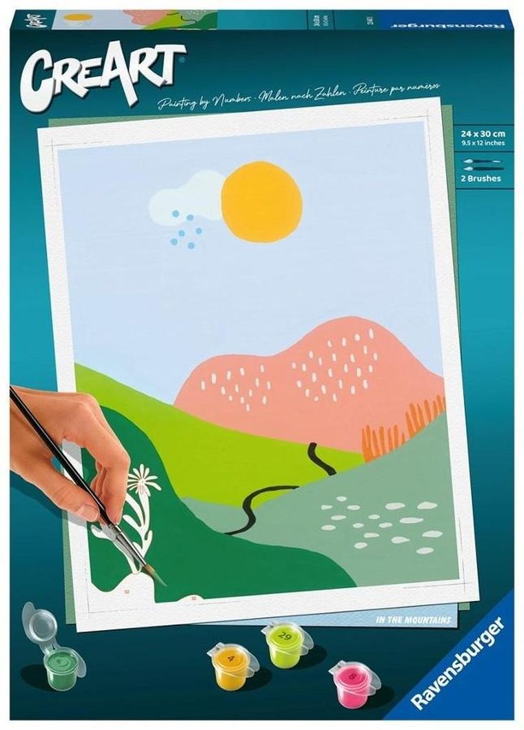 Ravensburger, CreArt, Minimalistyczny krajobraz #3, malowanie po numerach