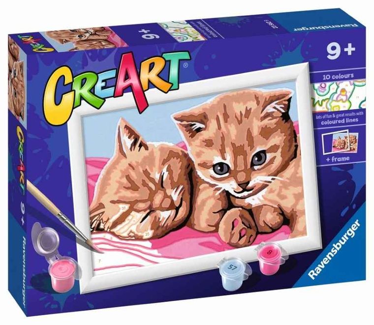 Ravensburger, CreArt, Rude kocięta, malowanie po numerach