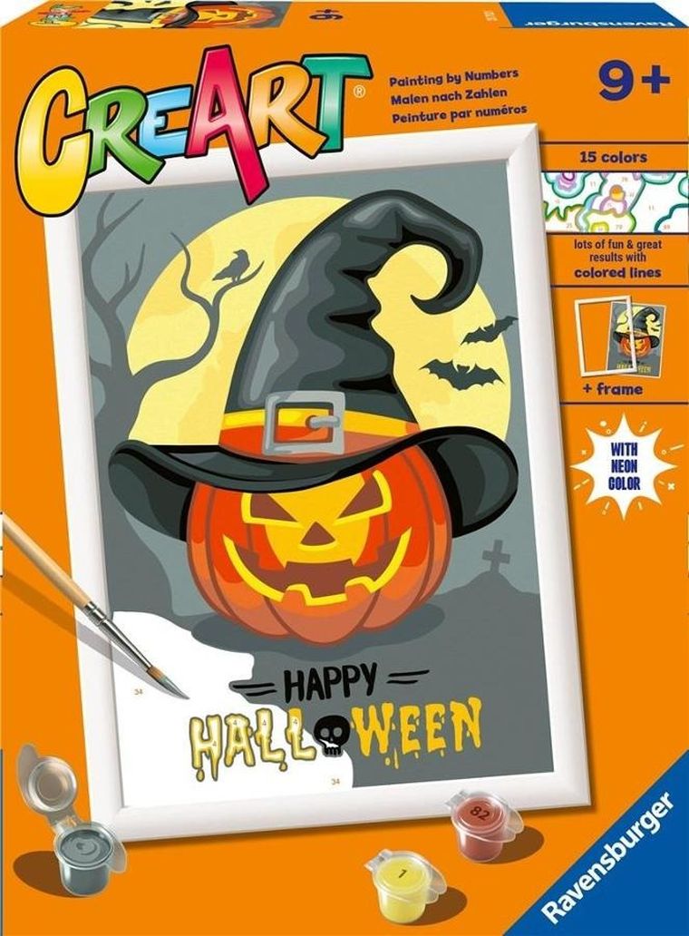Ravensburger, CreArt, Wesołego Halloween, malowanie po numerach