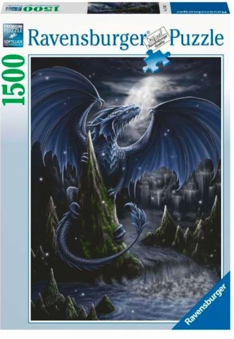 Ravensburger, Czarny smok, puzzle, 1500 elementów