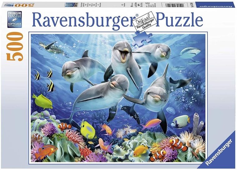 Ravensburger, Delfiny, puzzle, 500 elementów