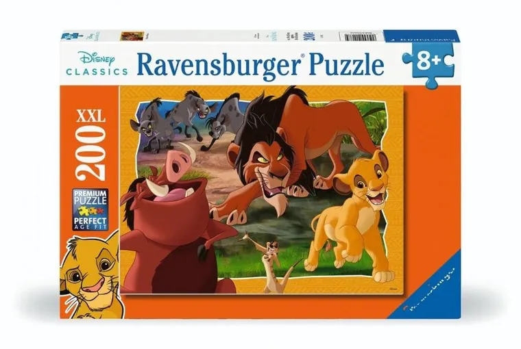 Ravensburger, Disney, Król Lew, puzzle XXL, 200 elementów