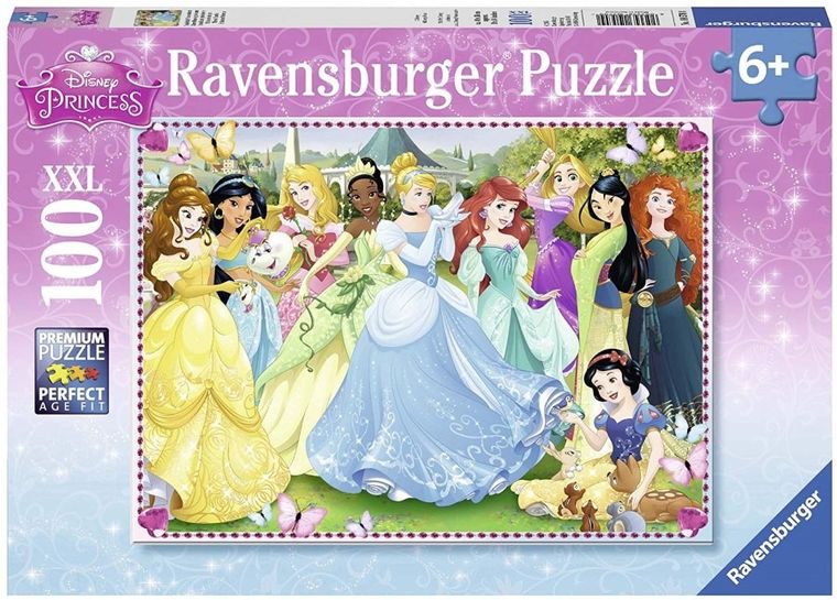 Ravensburger, Disney, Olśniewające Księżniczki Disneya, puzzle, 100 elementów