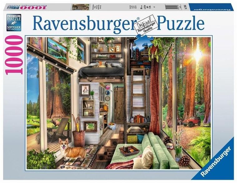 Ravensburger, Domek w lesie, puzzle, 1000 elementów