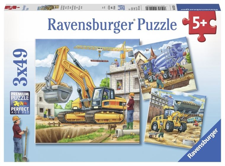 Ravensburger, Duże maszyny budowlane, 3-49 elementów