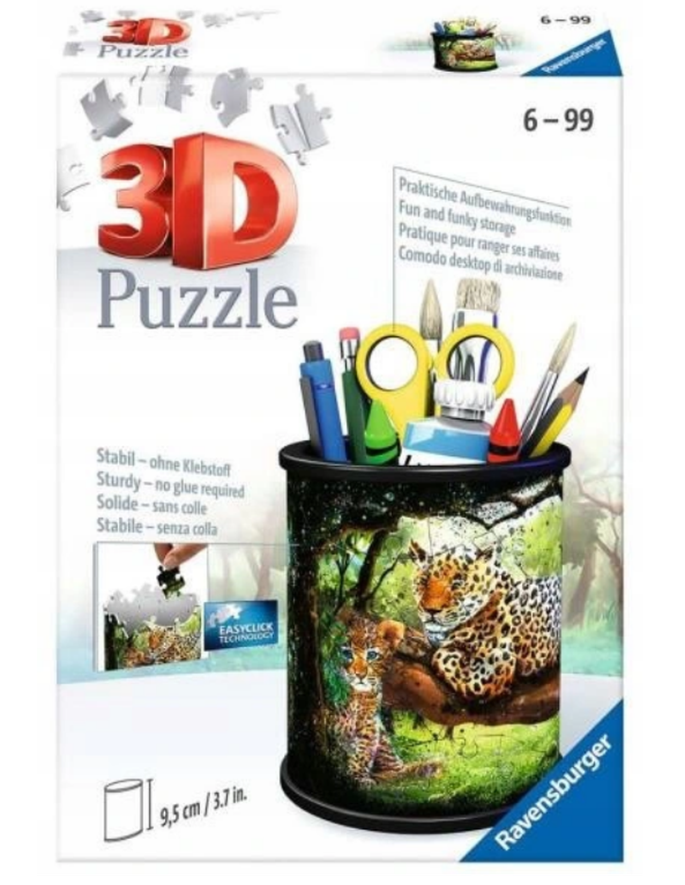 Ravensburger, Dzika przyroda, przybornik, puzzle 3D, 54 elementy