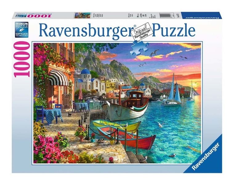 Ravensburger, Greckie nabrzeże, puzzle, 1000 elementów
