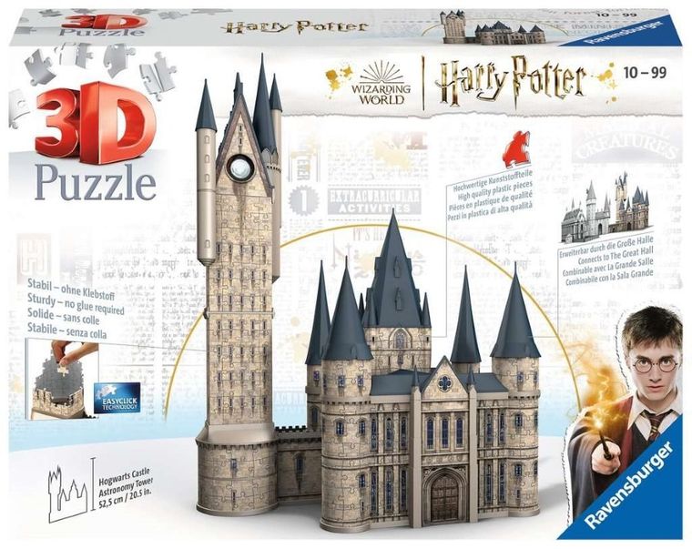 Ravensburger, Harry Potter, Zamek Hogwart, Wieża Astronomiczna, puzzle 3D, 216 elementów