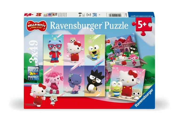 Ravensburger, Hello Kitty, puzzle, 3-49 elementów
