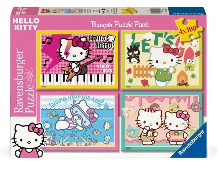 Ravensburger, Hello Kitty, puzzle, 4-100 elementów