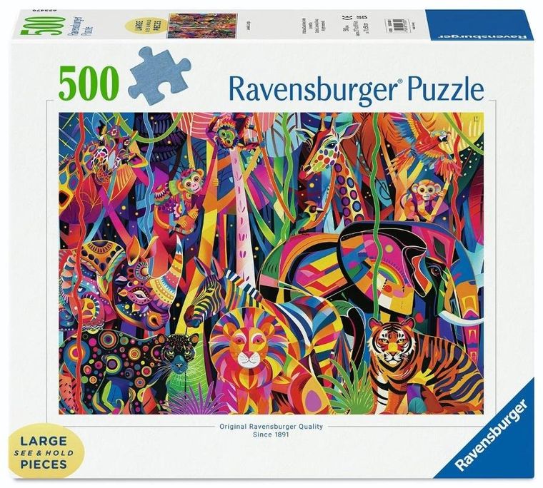 Ravensburger, Jeweled Jungle, puzzle wielkoformatowe, 500 elementów