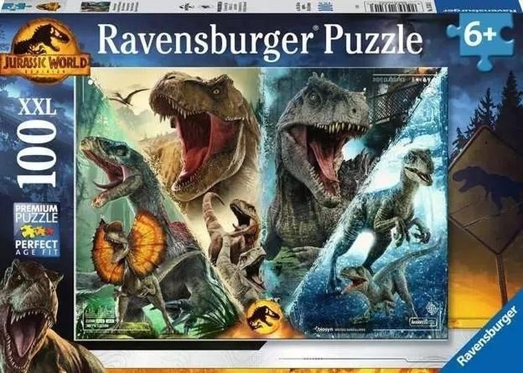 Ravensburger, Jurassic World Dominion, puzzle XXL, 100 elementów