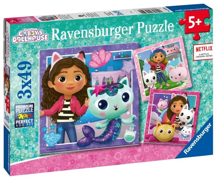 Ravensburger, Koci Domek Gabi, puzzle 2D, 3-49 elementów