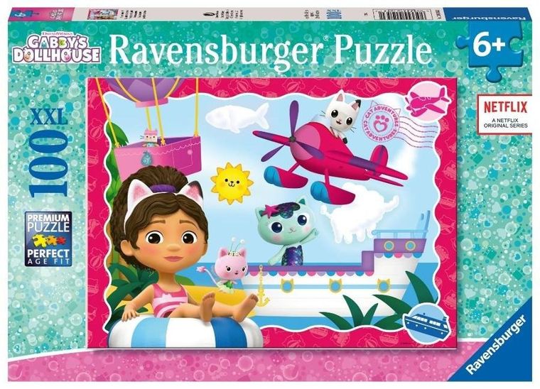 Ravensburger, Koci Domek Gabi, puzzle XXL, 100 elementów