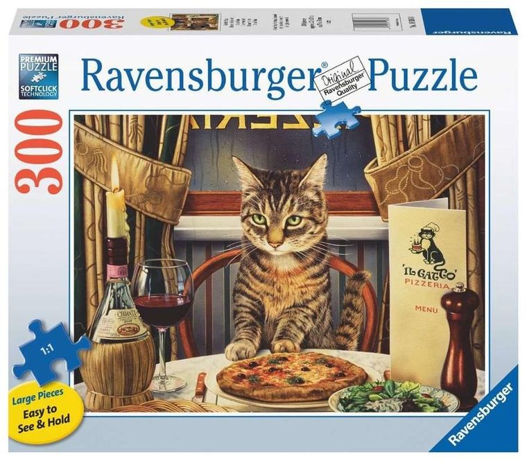 Ravensburger, Kolacja w pojedynkę, puzzle 2D duży format, 300 elementów