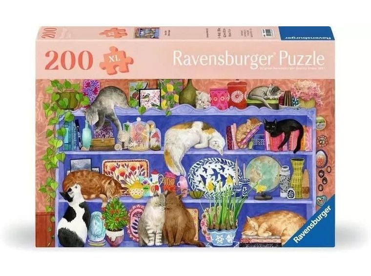 Ravensburger, Koty na półce, puzzle, 200 elementów