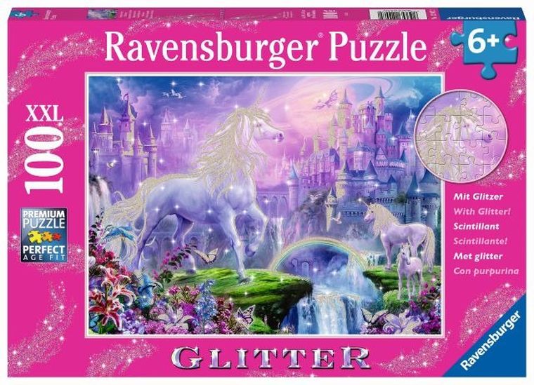 Ravensburger, Królestwo jednorożców, puzzle, 100 elementów