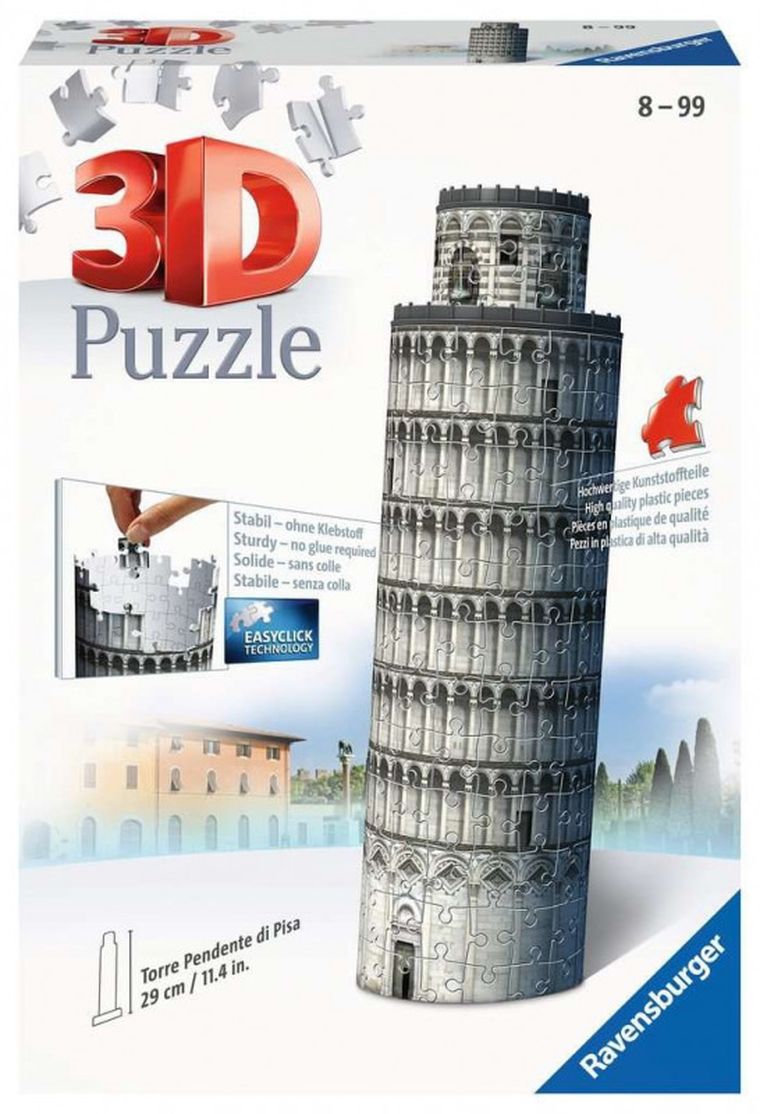 Ravensburger, Krzywa Wieża w Pizie, Mini budowle, puzzle 3D
