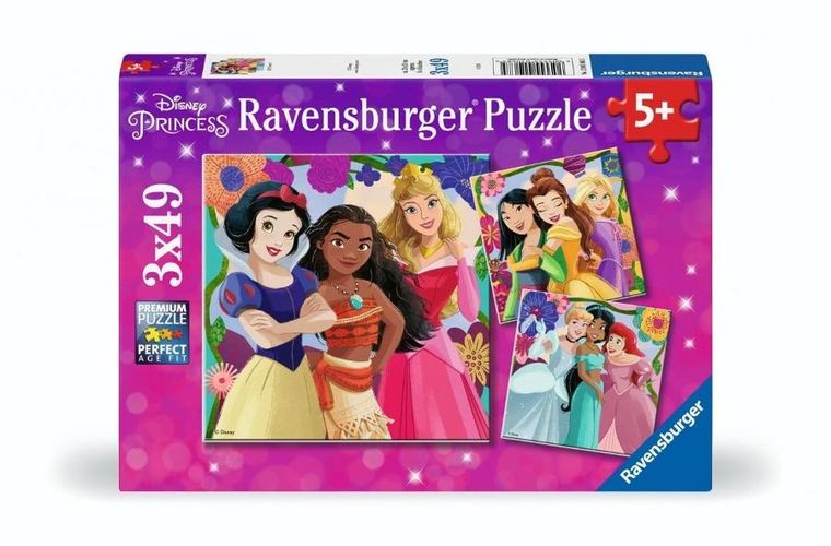 Ravensburger, Księżniczki Disneya, puzzle, 3-49 elementów