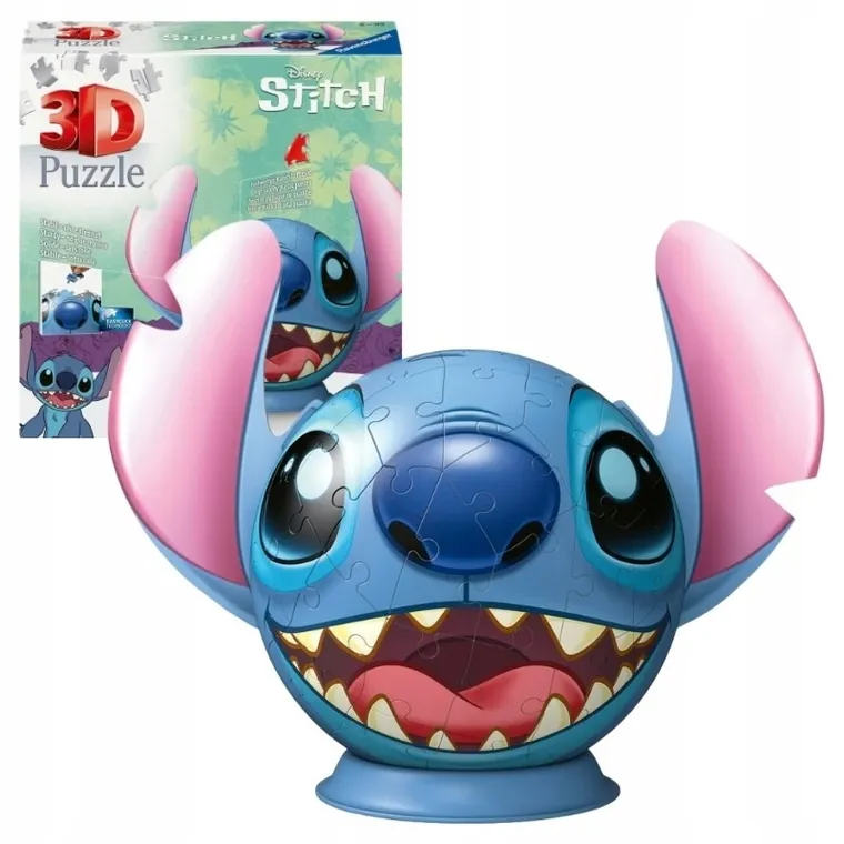 Ravensburger, Lilo i Stitch, Kula, puzzle 3D, 72 elementy