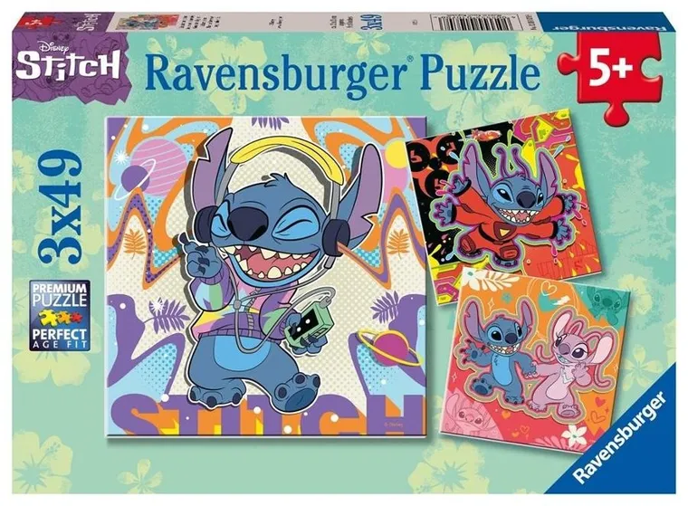 Ravensburger, Lilo i Stitch, puzzle, 3-49 elementów