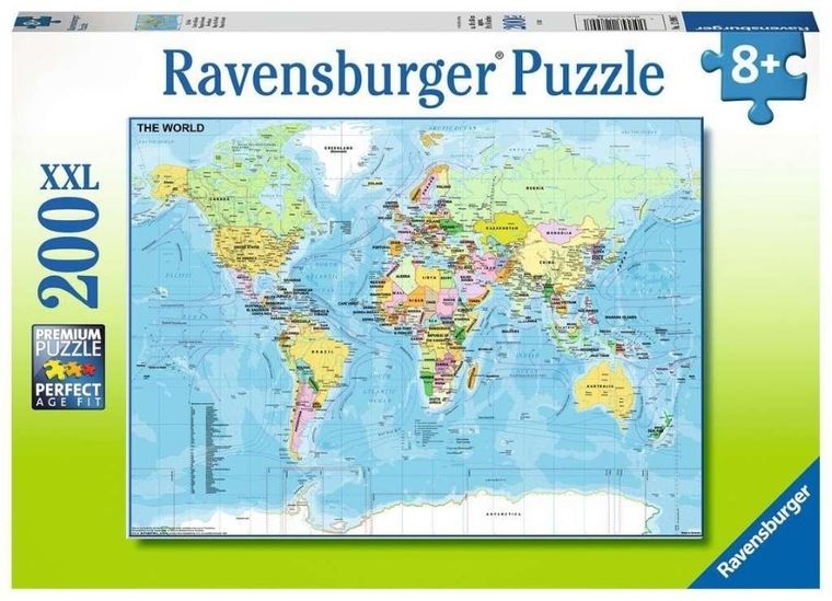 Ravensburger, Mapa świata, puzzle, 200 elementów