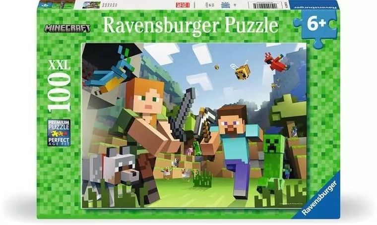 Ravensburger, Minecraft, puzzle XXL, 100 elementów
