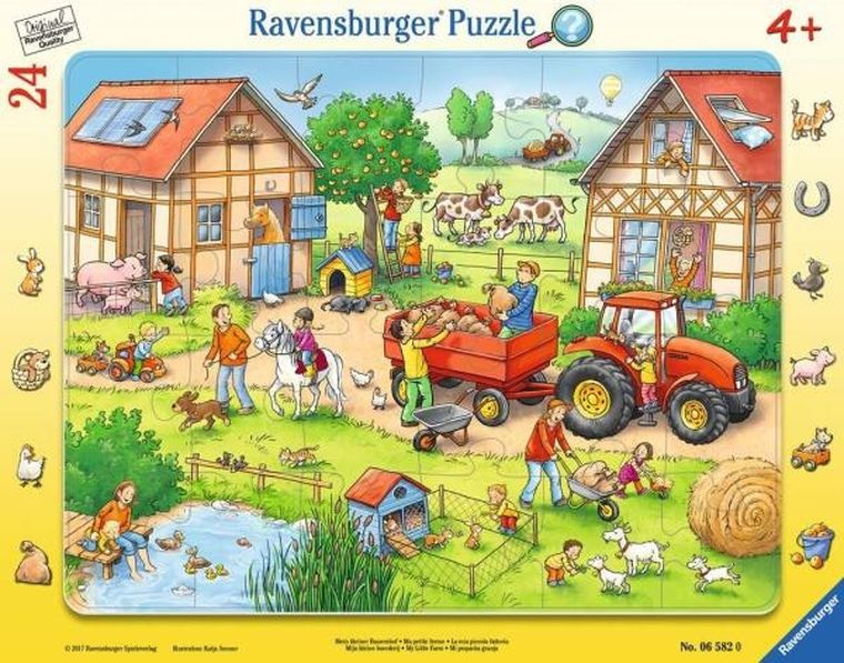 Ravensburger, Moja mała farma, puzzle ramkowe, 24 elementy