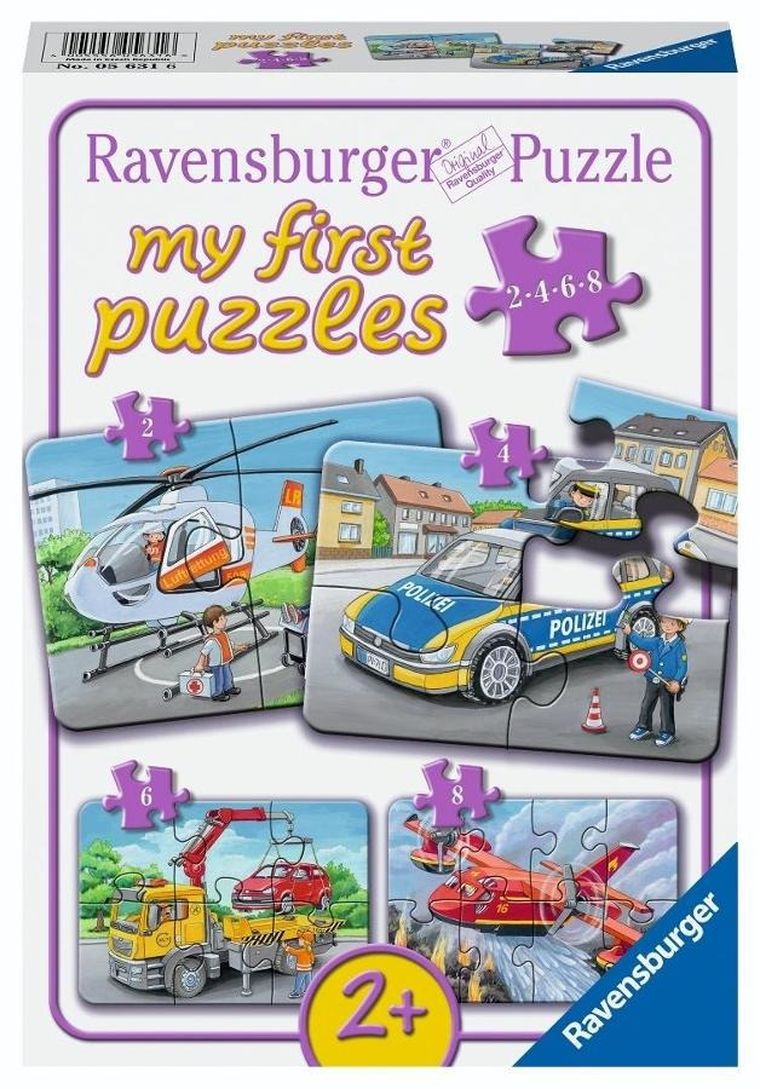 Ravensburger, Moje pojazdy ratunkowe, puzzle, 4w1
