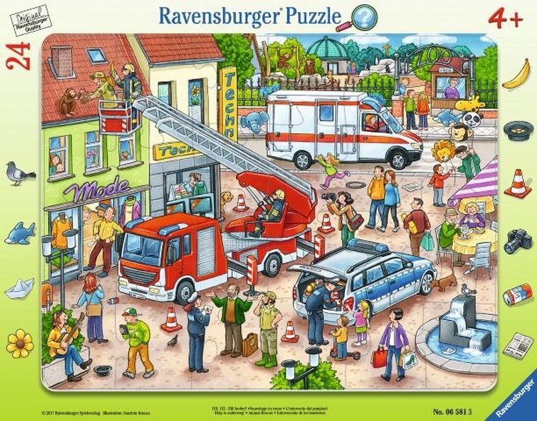 Ravensburger, Na ratunek zwierzakom, puzzle w ramce, 24 elementy