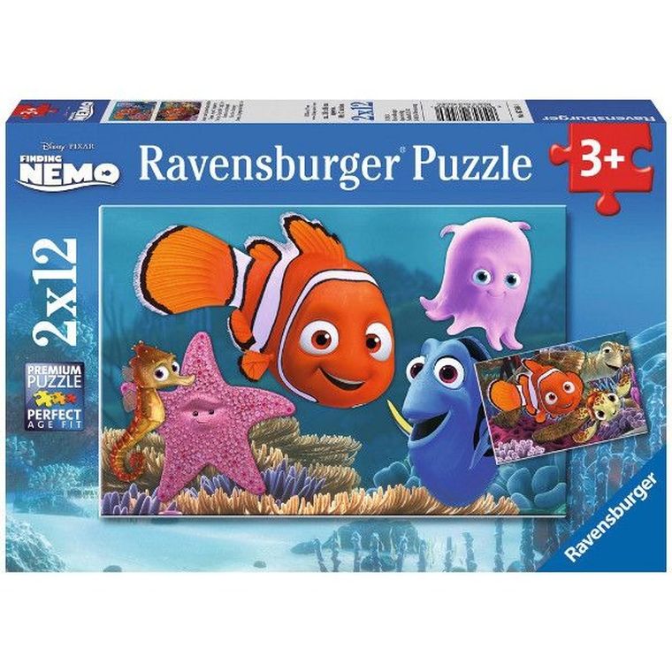Ravensburger, Nemo w podróży, puzzle, 2-12 elementów