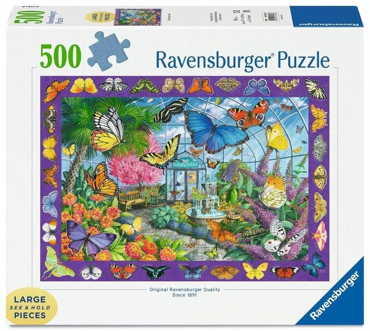 Ravensburger, Ogród motyli, puzzle wielkoformatowe, 500 elementów