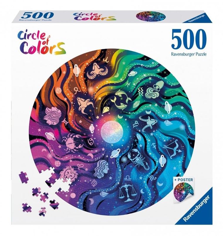 Ravensburger, Paleta kolorów, Astronomia, puzzle, 500 elementów
