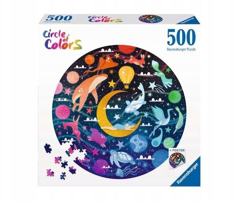 Ravensburger, Paleta kolorów, Marzenia, puzzle, 500 elementów