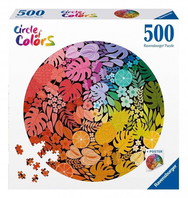 Ravensburger, Paleta kolorów, Tropik, puzzle, 500 elementów