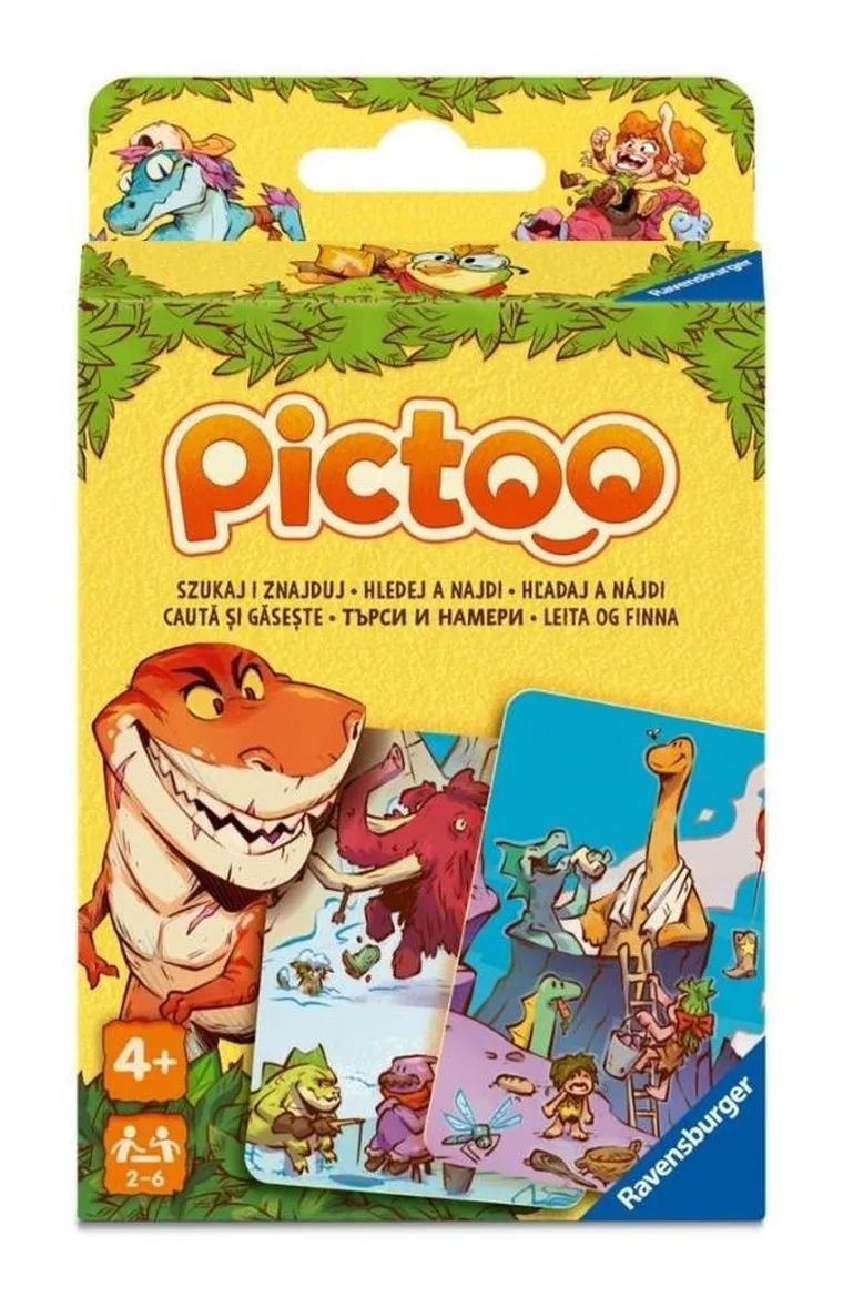 Ravensburger, Pictoo, gra karciana, Dino