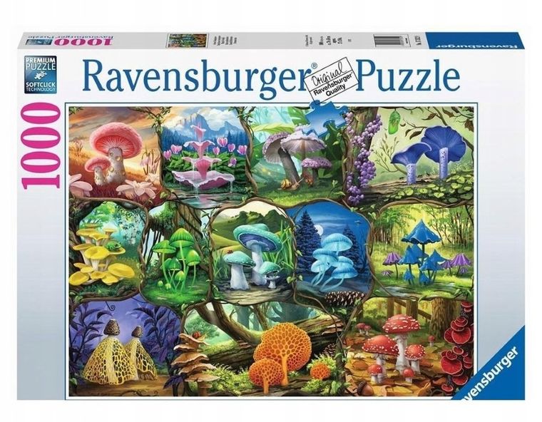 Ravensburger, Piękne grzyby, puzzle 2D, 1000 elementów