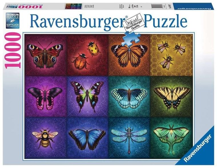 Ravensburger, Piękne, skrzydlate owady, puzzle, 1000 elementów