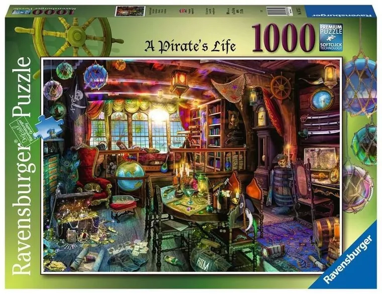 Ravensburger, Pirackie życie, puzzle, 1000 elementów