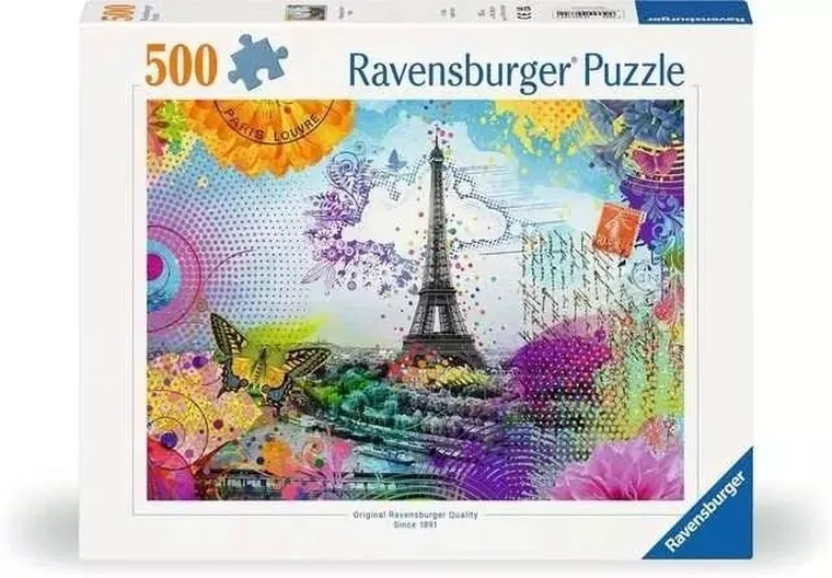 Ravensburger, Pocztówka z Paryża, puzzle, 500 elementów