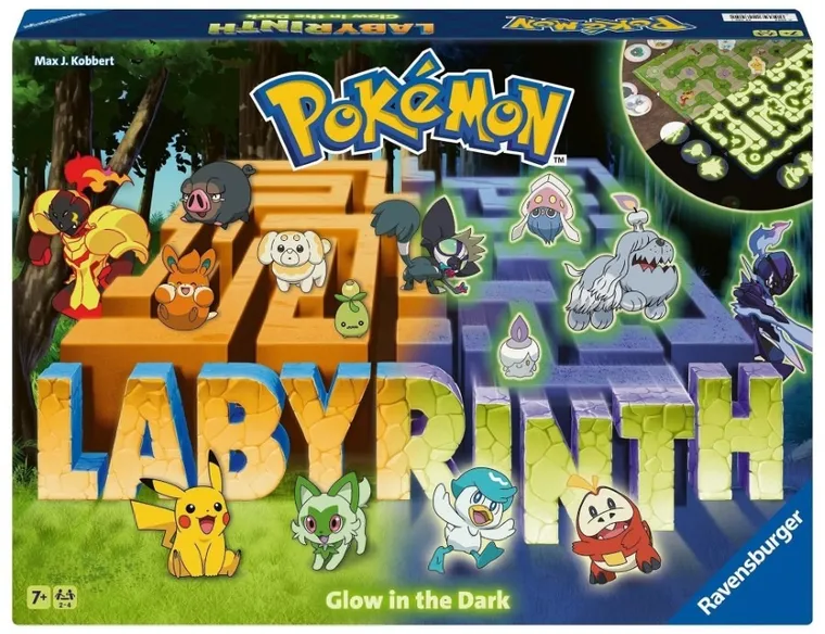 Ravensburger, Pokemon, Labyrinth, gra familijna, świecąca w ciemności
