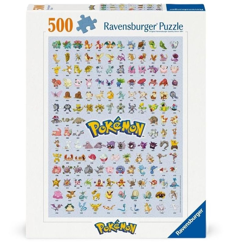 Ravensburger, Pokemon, Postacie, puzzle, 500 elementów