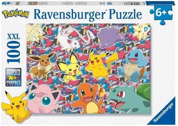 Ravensburger, Pokemon, puzzle XXL, 100 elementów