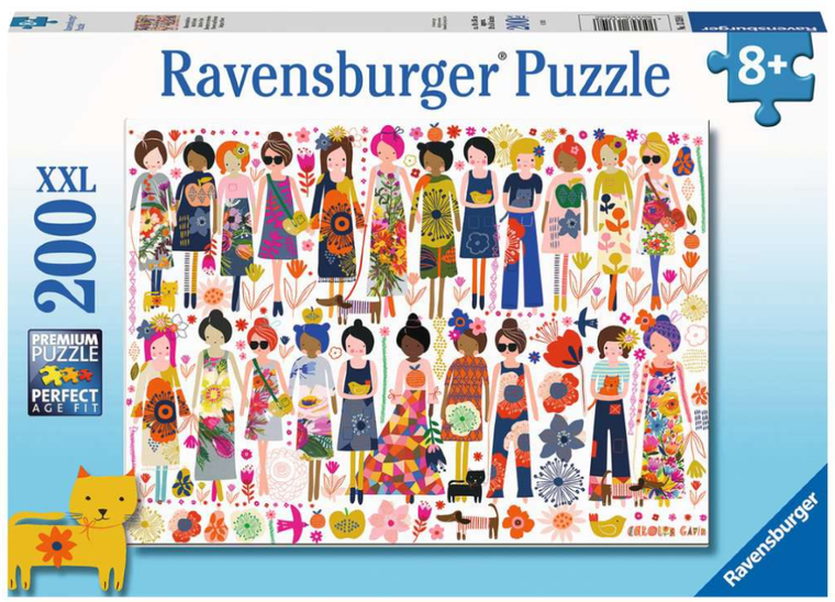 Ravensburger, Przyjaciele i kwiaty, puzzle, 200 elementów