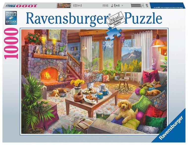 Ravensburger, Przytulny pokój, puzzle, 1000 elementów