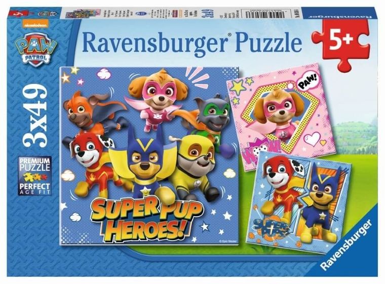 Ravensburger, Psi Patrol, puzzle, 3-49 elementów