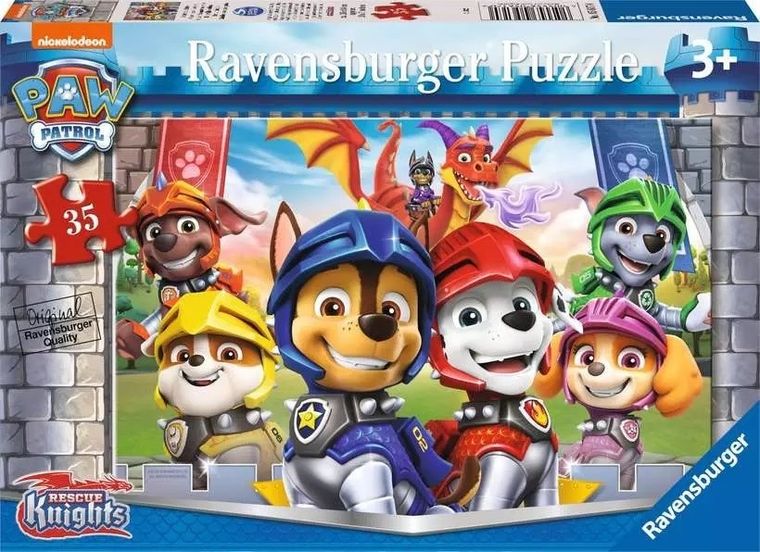 Ravensburger, Psi Patrol Rycerze, puzzle, 35 elementów