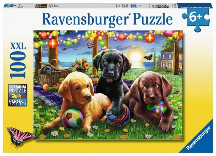 Ravensburger, Psy, puzzle, 100 elementów