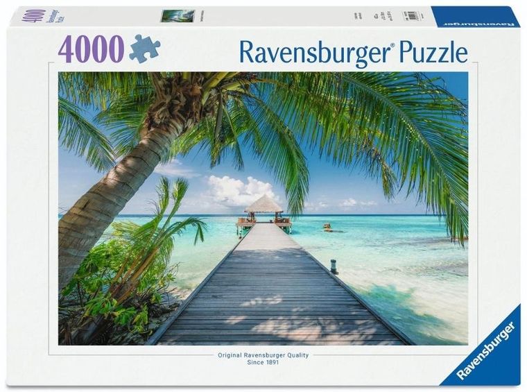 Ravensburger, Rajska plaża na Malediwach, puzzle, 4000 elementów