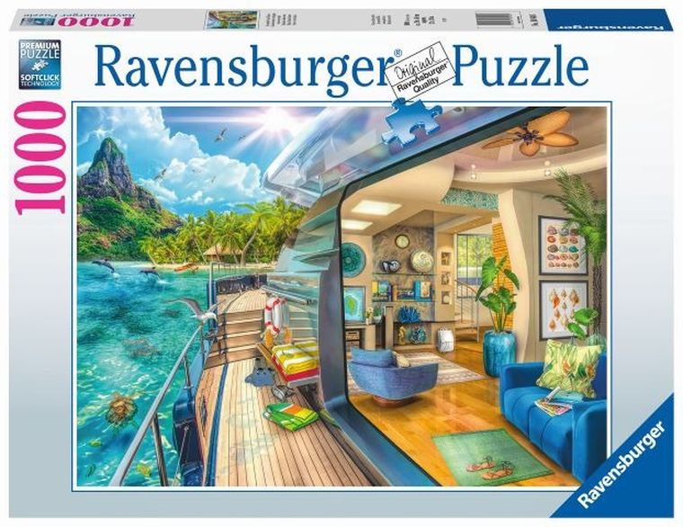 Ravensburger, Rejs na tropikalną wyspę, puzzle 2D, 1000 elementów